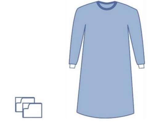 Medline OPS Essential Disposable Surgical Gowns 36 Pack - L 120cm - Blue