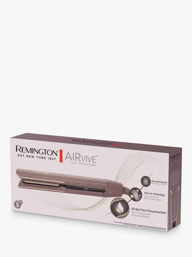 Remington S8930 AIRvive Ceramic-Coated Corded Slim Hair Straighteners Mauve