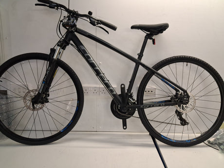 Carrera Crossfire 2 Mens 24-Speed Disc Brakes Hybrid Bike Black - Small 17''