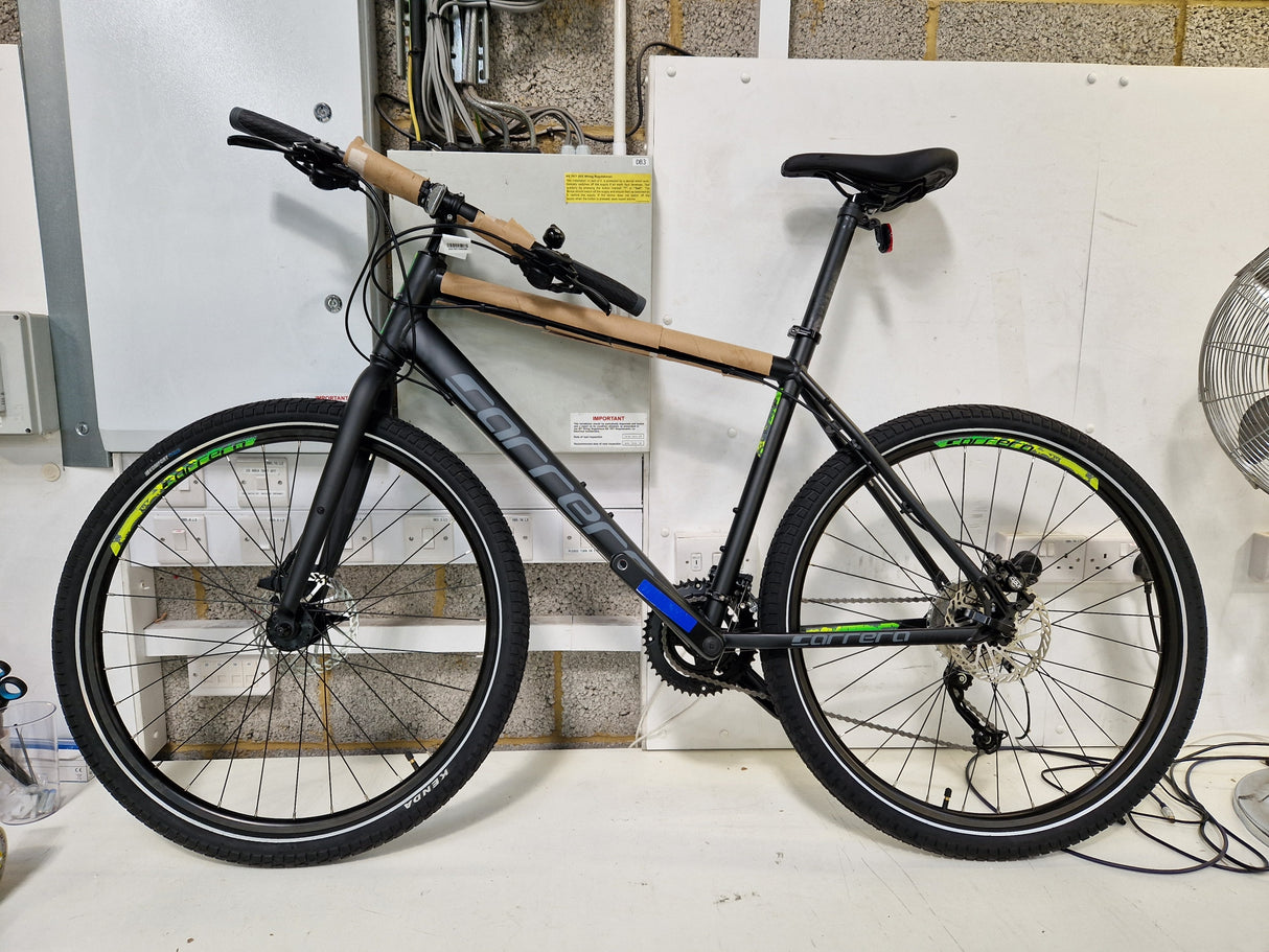 Carrera Subway 2 Men's 9-Speed Hydraulic Brakes Hybrid Bike Black Large 20''