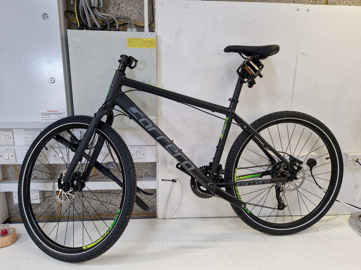 Carrera Subway 2 Men's 18 Speed Disc Brakes Hybrid Bike - 19" Medium - Black