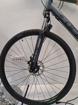 Carrera Endeavour Mens 18 Speed Disc Brake Hybrid Bike - Grey - Large 19"