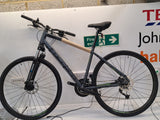 Carrera Endeavour Mens 18 Speed Disc Brake Hybrid Bike - Grey - Large 19"
