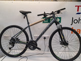 Carrera Endeavour Mens 18 Speed Disc Brake Hybrid Bike - Grey - Large 19"