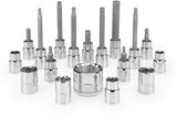 Park Tool SBS-1.2 Socket and Bit Set Brushed Steel Finish - 2.54cm - Silver