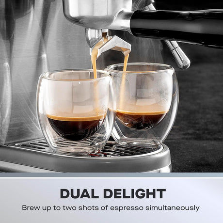 DAEWOO Flava Collection SDA2700GE 20 Bar Compact Coffee Machine - Silver