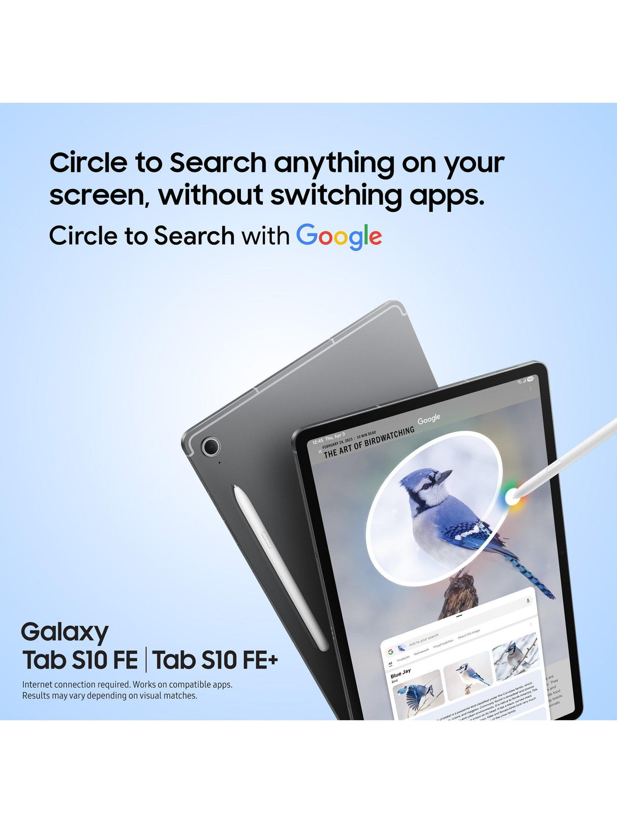 Samsung Tab S10 FE+ 13.1" 128GB 8GB RAM Wi-Fi + 5G Android Tablet - Silver
