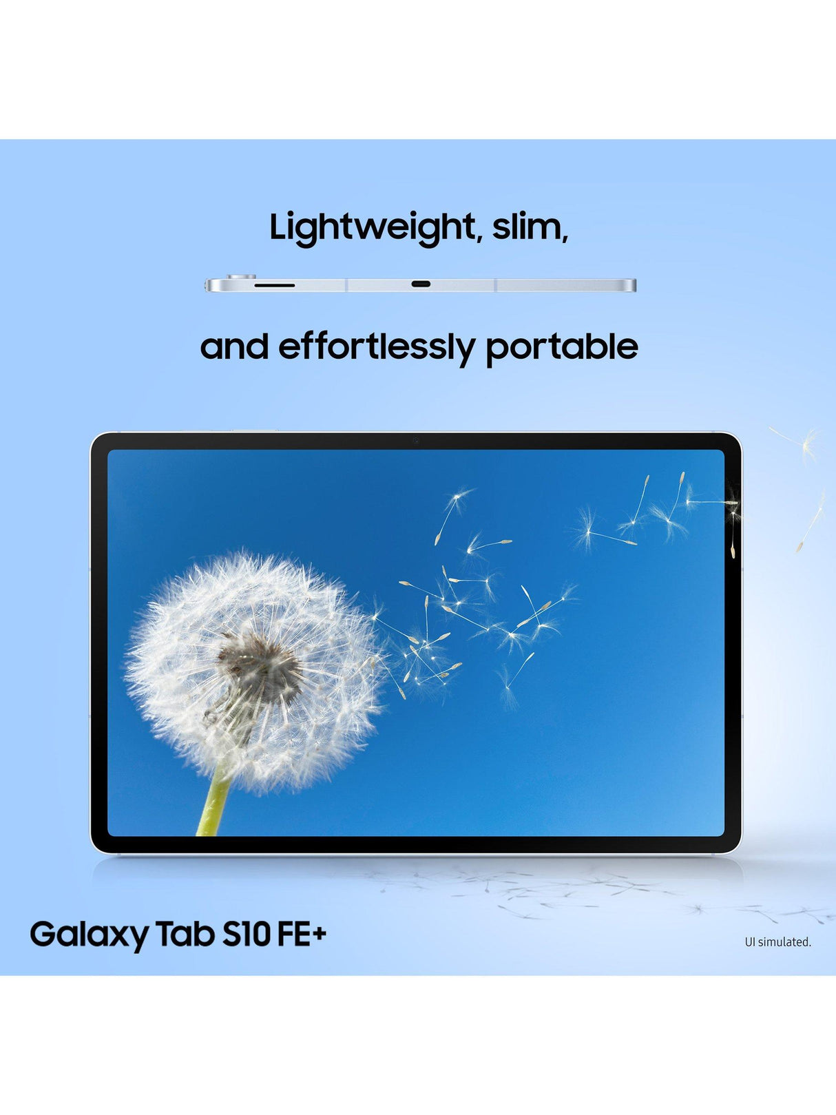 Samsung Tab S10 FE+ 13.1" 128GB 8GB RAM Wi-Fi + 5G Android Tablet - Silver