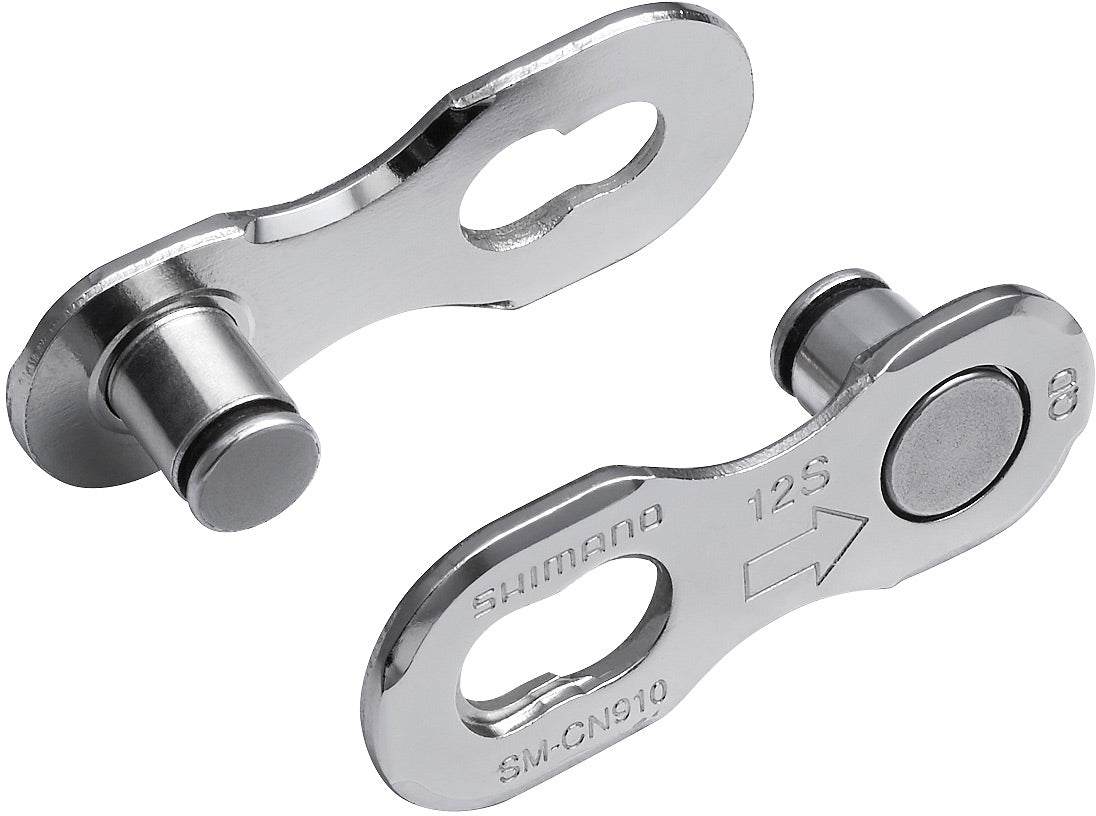 Shimano SM-CN910-12 Pair 11/12-Speed Bicycle Chain Quick Link - Silver