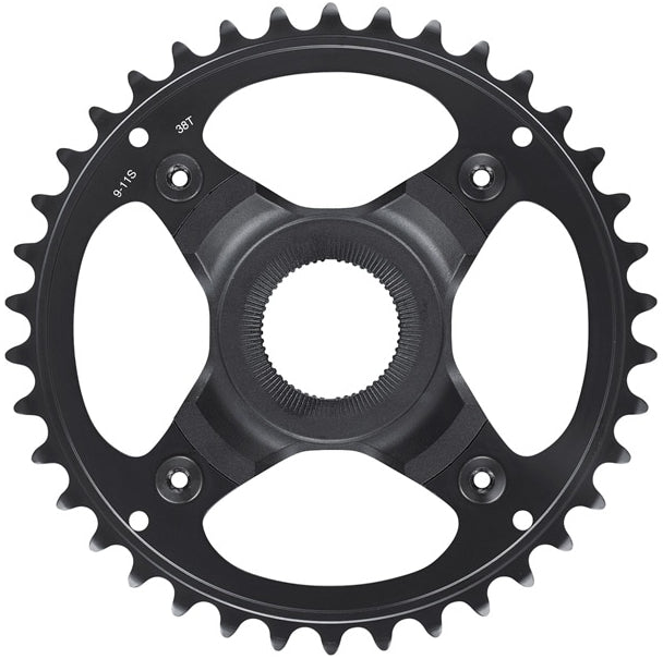 Shimano SM-CRE70 11/10/9spd Chainring 38T - 50mm Without Chainguard - Black