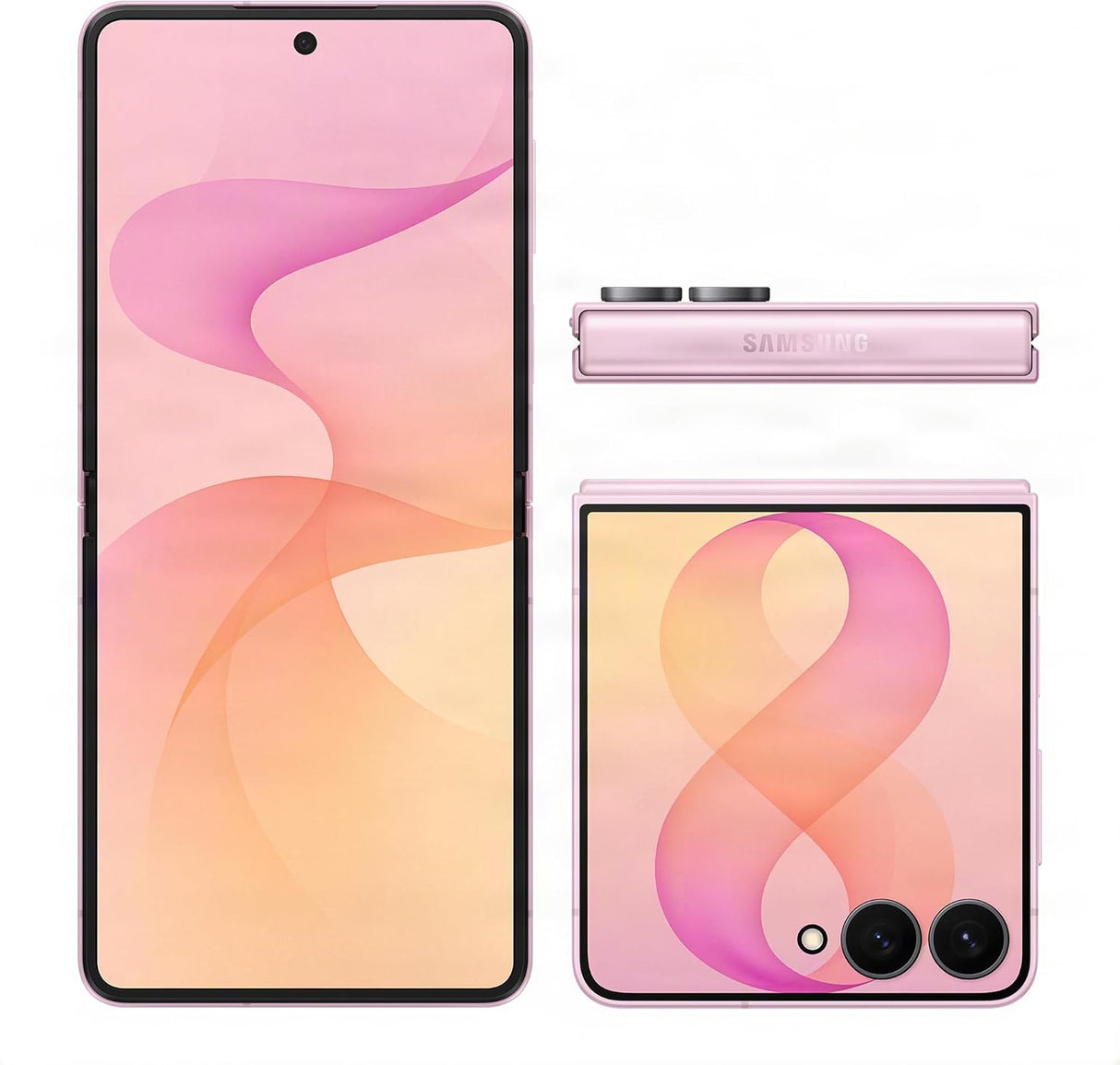 Samsung Galaxy Z Flip8 256GB 12GB RAM 5G AI Unlocked Folding Smartphone Pink