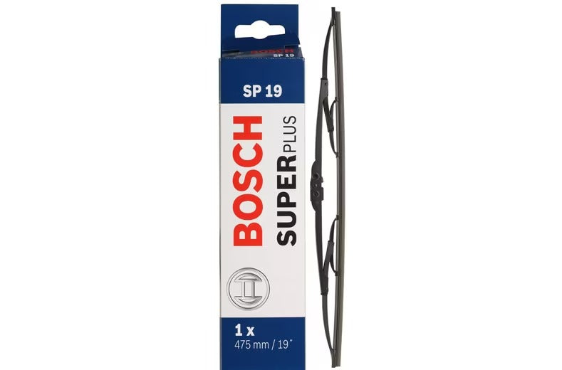 Bosch Super Plus SP19 Universal Wiper Car Blade - Single 475mm/19" - Black