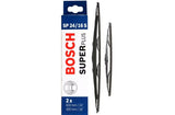 Bosch Super Plus SP24 16S Front Wiper Blade Set 600mm/24" & 400mm/16" Black