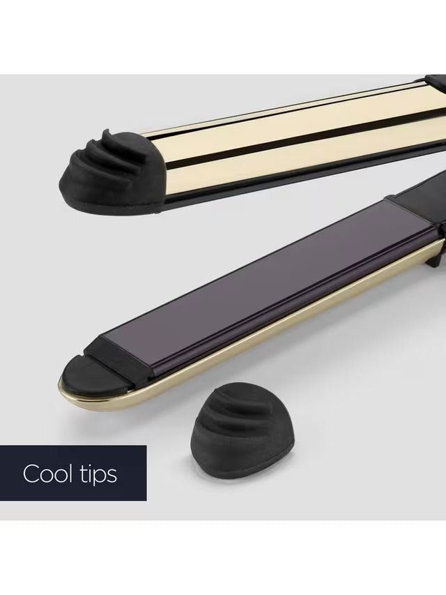 BaByliss Onyx ST484U Corded Hair Straighteners 5 Settings - Black Onyx/Gold