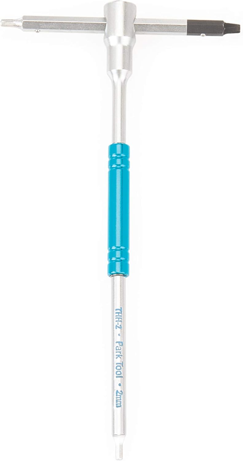 Park Tool THH-2 Steel Sliding T-Handle Hex Wrench 2mm Workshop Tool - Blue
