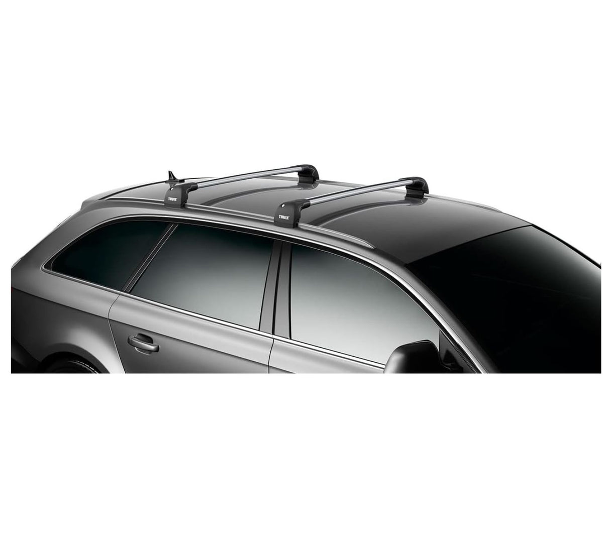 Thule WingBar Edge 9593 Aerodynamic Aluminium Roof Bars Pair 92cm - Silver