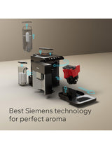 Siemens TQ513GB1 EQ500 Bean to Cup 15-Bar Coffee Machine - Black/Silver