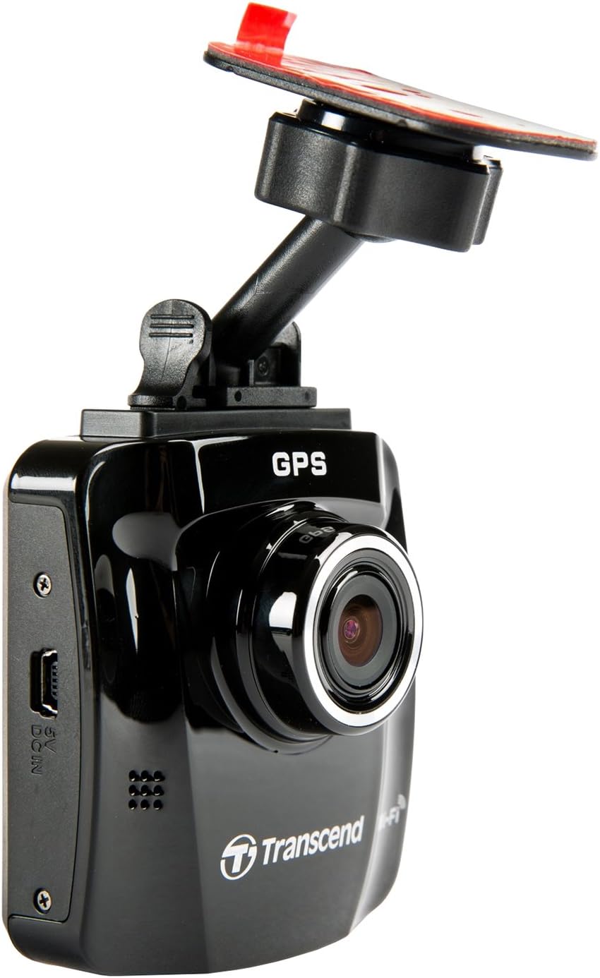 Transcend DrivePro 220 Full HD 1080p Dash Cam GPS Wi-Fi 2.4in Screen - Black