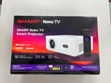 Sharp TX-LJ222K Full HD Wi-Fi Bluetooth HDMI Roku TV Smart Projector - White