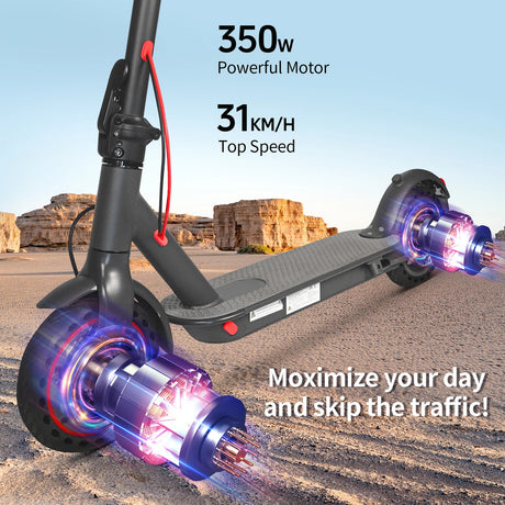 AOVOPRO Tuya-80 Adult Folding High-Speed Electric E-Scooter 350W - Black