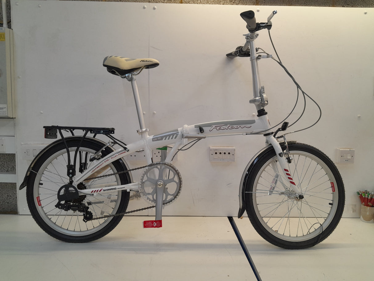 Falcon Go-to Unisex 20" Wheel 7-Speed Compact Alloy Folding Bike - White