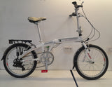 Falcon Go-to Unisex 20" Wheel 7-Speed Compact Alloy Folding Bike - White