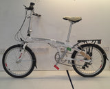 Falcon Go-to Unisex 20" Wheel 7-Speed Compact Alloy Folding Bike - White