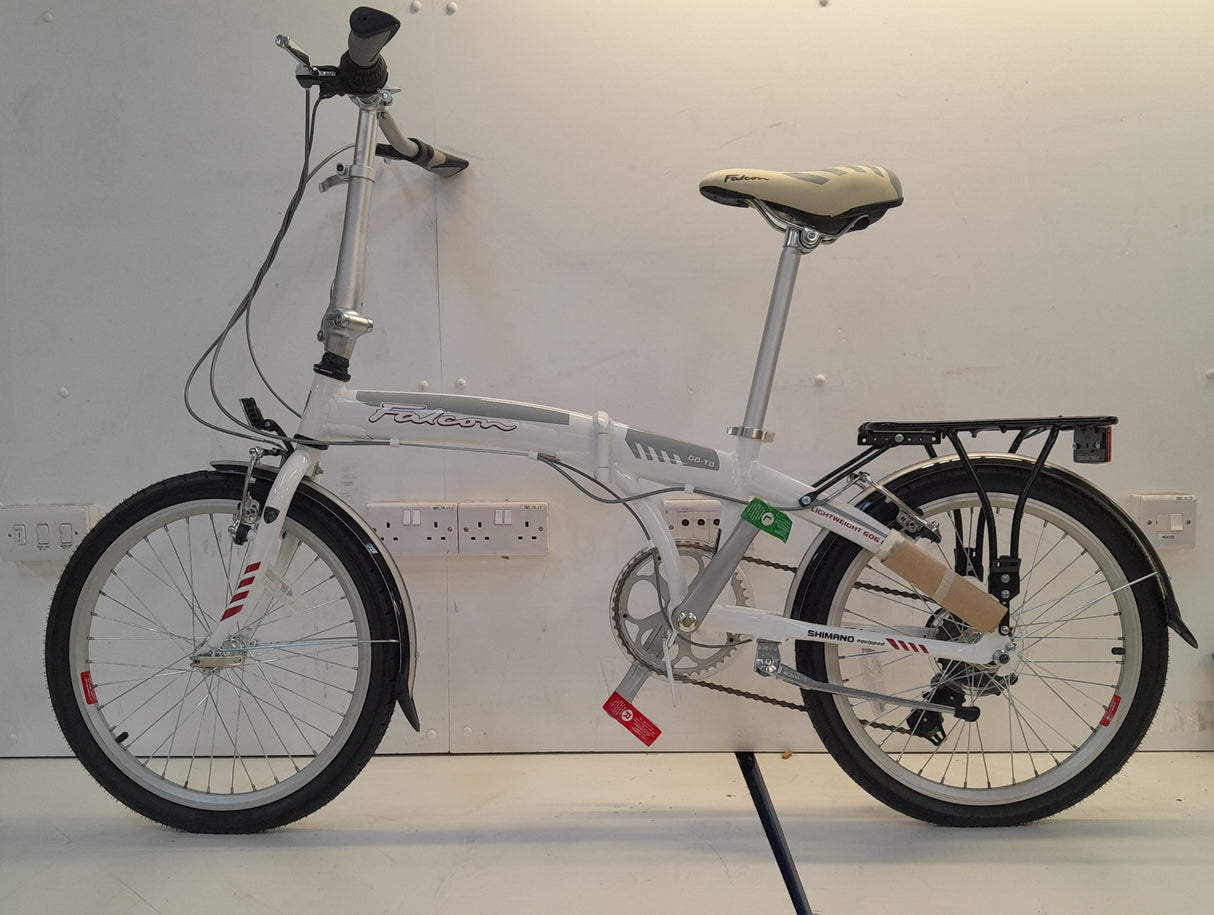 Falcon Go-to Unisex 20" Wheel 7-Speed Compact Alloy Folding Bike - White