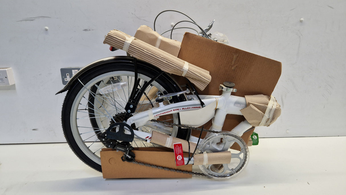 Falcon Go-to Unisex 20" Wheel 7-Speed Compact Alloy Folding Bike - White