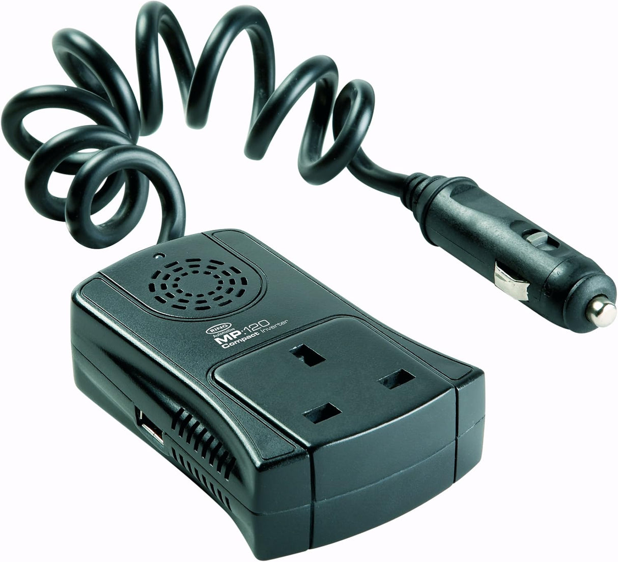 NEW Ring RINV120 120W 12V DC to 230V AC Compact Car Power Inverter USB Black
