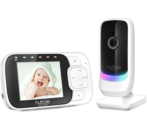 Hubble Nursery View Glow 2.8" Digital Video Baby Monitor with Camera - White