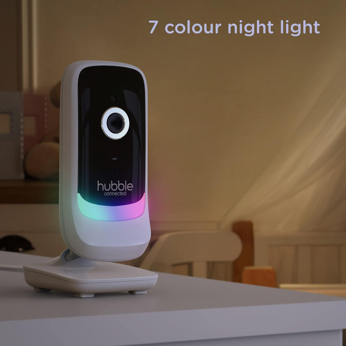 Hubble Nursery View Glow 2.8" Digital Video Baby Monitor with Camera - White