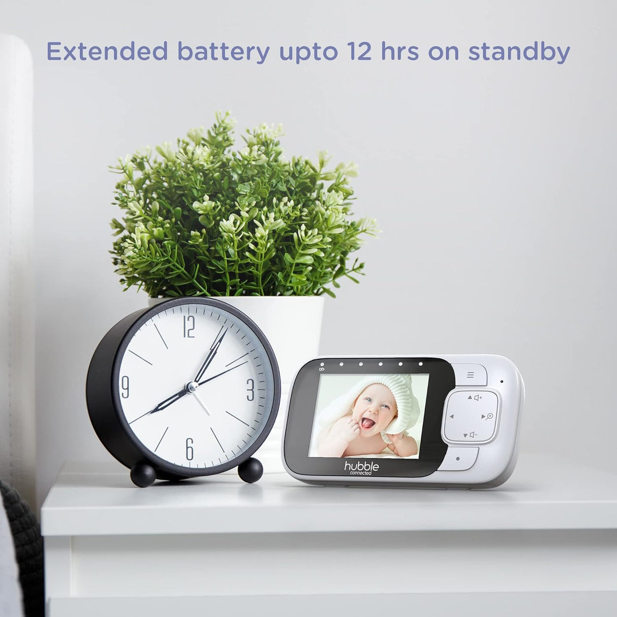 Hubble Nursery View Glow 2.8" Digital Video Baby Monitor with Camera - White