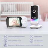 Hubble Nursery View Glow 2.8" Digital Video Baby Monitor with Camera - White