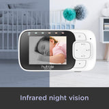 Hubble Nursery View Glow 2.8" Digital Video Baby Monitor with Camera - White