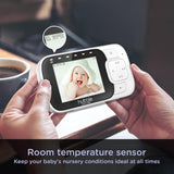 Hubble Nursery View Glow 2.8" Digital Video Baby Monitor with Camera - White