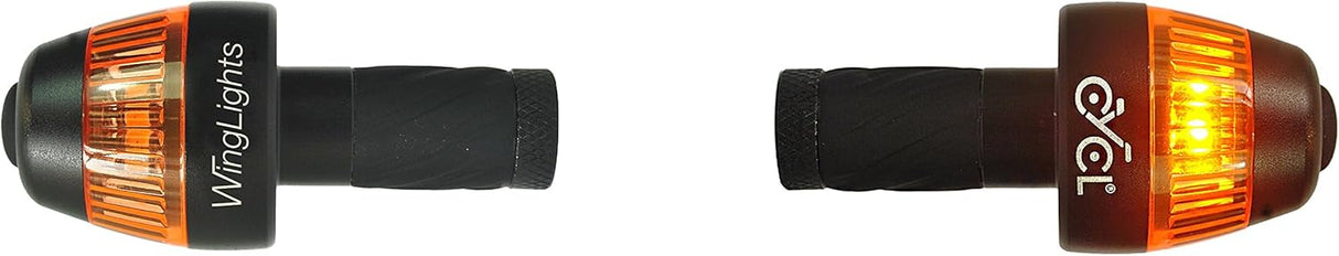 CYCL WingLights Fixed V3 Bike Indicator Turn Signal Lights Black Pair Set