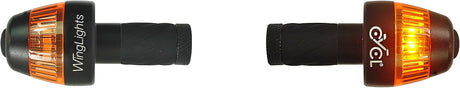 CYCL WingLights Fixed V3 Bike Indicator Turn Signal Lights Black Pair Set