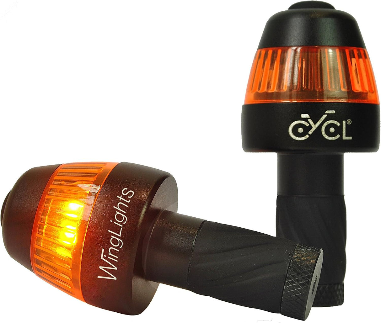 CYCL WingLights Fixed V3 Bike Indicator Turn Signal Lights Black Pair Set