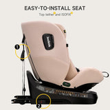 Jovikids Ranger i-Size ISOFIX Top Tether Car Seat - 40-150cm - Rosewood Pink