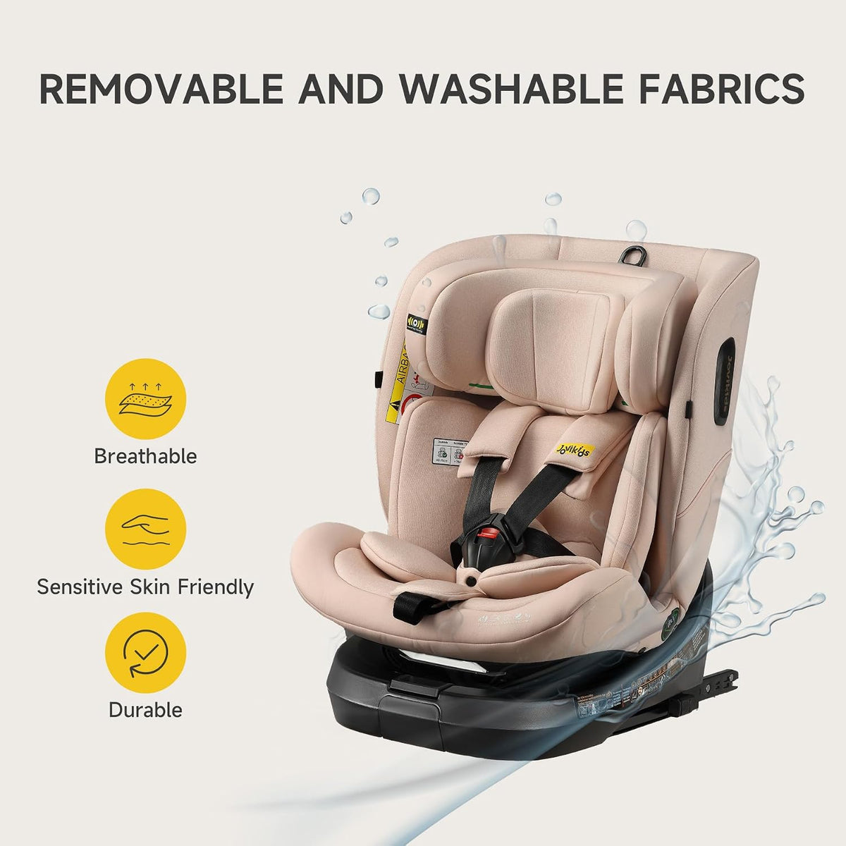 Jovikids Ranger i-Size ISOFIX Top Tether Car Seat - 40-150cm - Rosewood Pink
