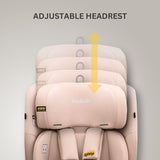 Jovikids Cici i-Size ISOFIX Top Tether Car Seat - 76-150cm - Rosewood Pink