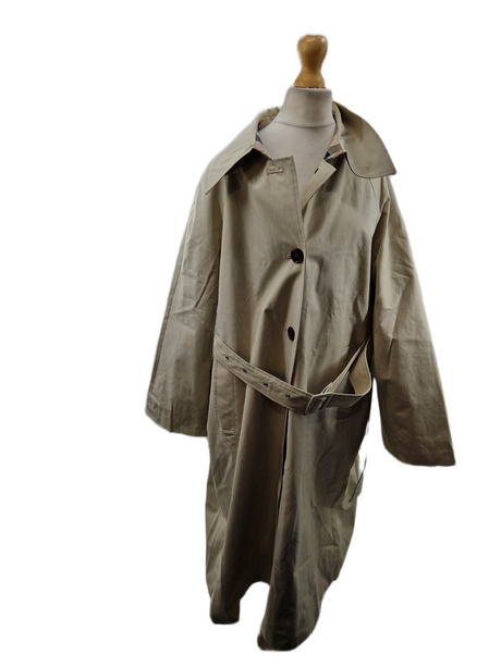 Barbour Robyn Womens Oversized Showerproof Trench Coat - Mist/Tartan UK 18