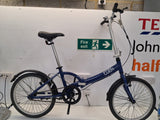 Apollo Tuck Unisex Single Speed 20''-Wheel Lightweight Folding Bike - Blue