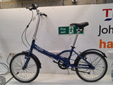 Apollo Tuck Unisex Single Speed 20''-Wheel Lightweight Folding Bike - Blue