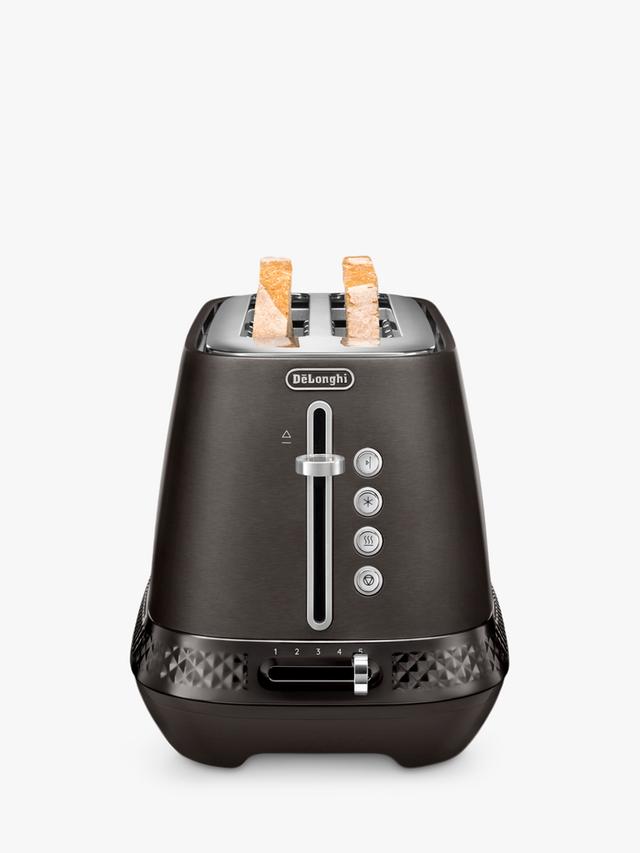 De'Longhi Diadema CTV3003 Long 2 Slot Countertop 1500W Toaster - Black
