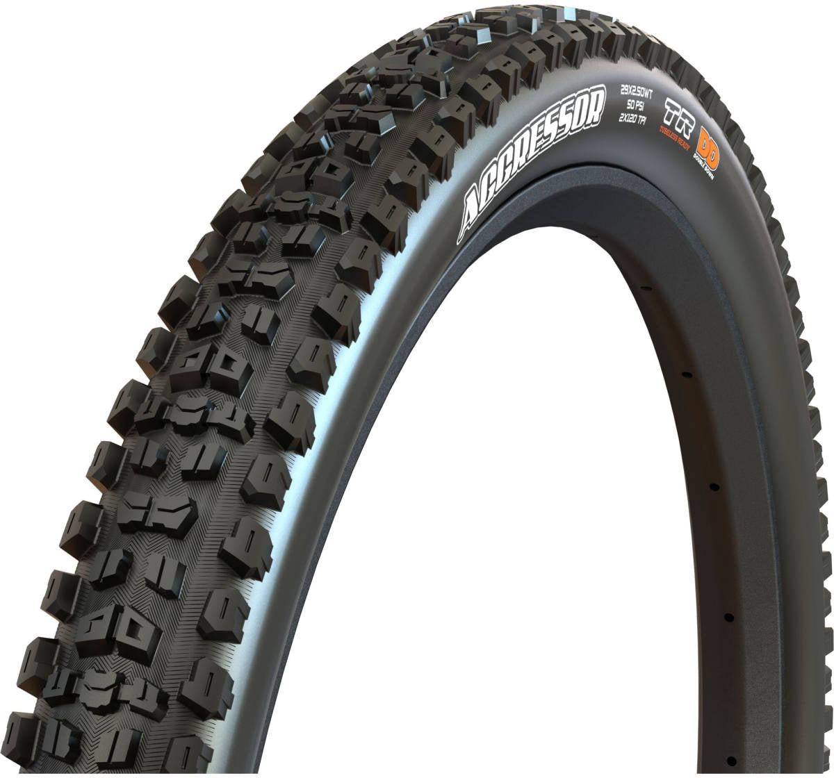 Maxxis Aggressor WT 27.5 x 2.50 120TPI Tubeless MTB Folding Tyre - Black